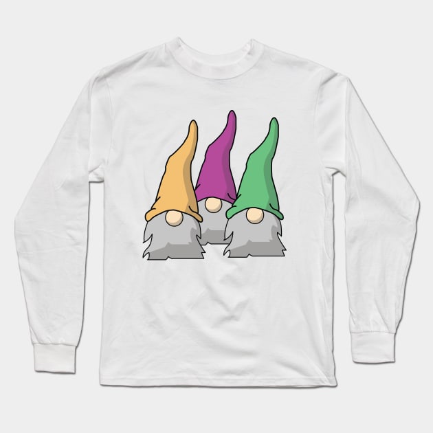 Minimalist Scandinavian Gnomes Long Sleeve T-Shirt by LaMonitaStudio